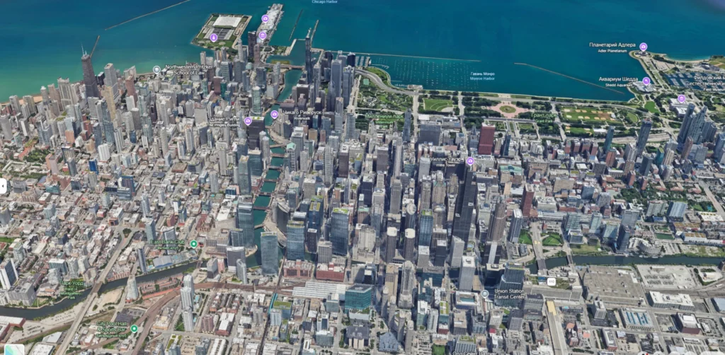 Панорама Downtown Chicago