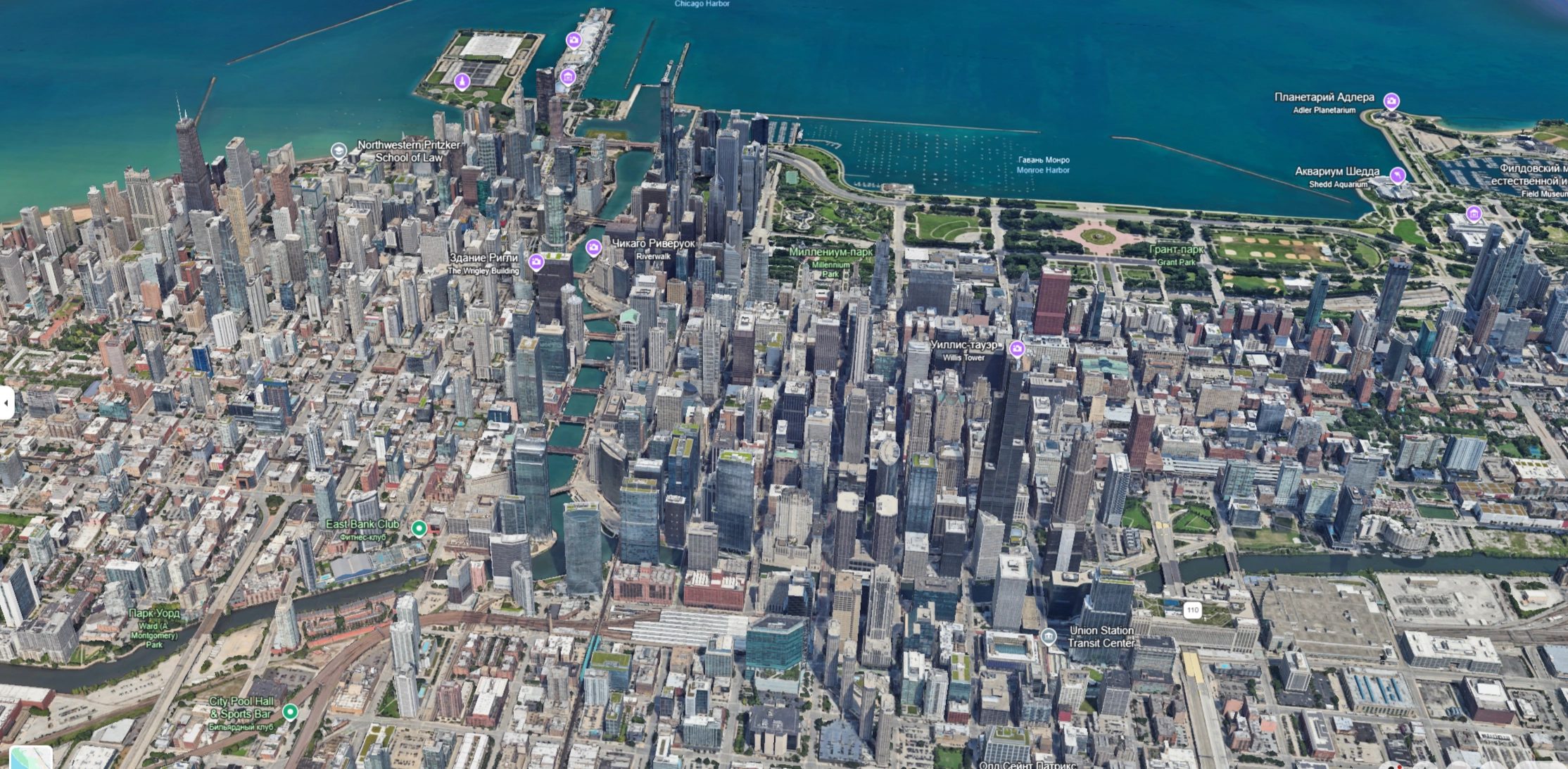 Панорама Downtown Chicago